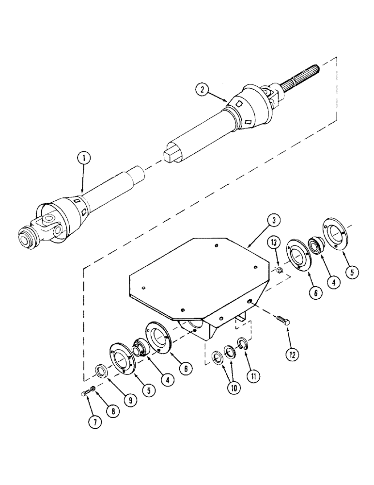 Схема запчастей Case IH C100 - (40) - FRONT DRIVE SHAFT 