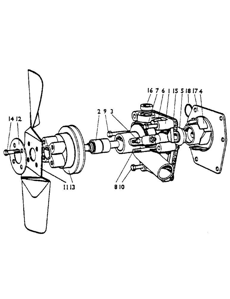 Схема запчастей Case IH 1200 - (014) - WATER PUMP (01) - ENGINE