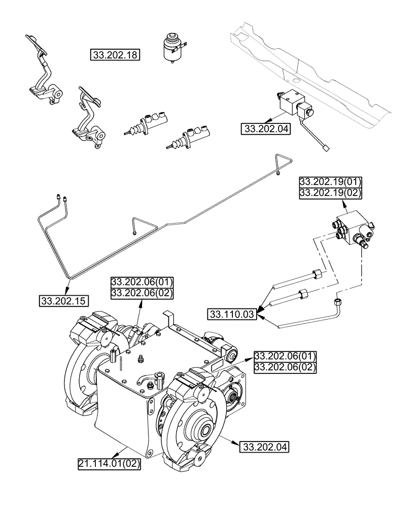 Схема запчастей Case IH 9010 - (33.000.00) - SECTION INDEX - BRAKES & CONTROLS (33) - BRAKES & CONTROLS