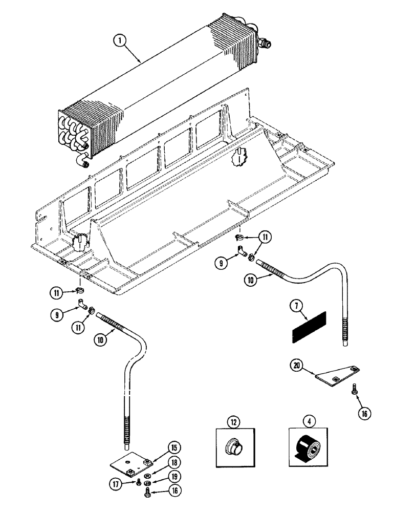 Схема запчастей Case IH 1896 - (9-438) - CAB, AIR CONDITIONING EVAPORATION DRAIN (09) - CHASSIS/ATTACHMENTS