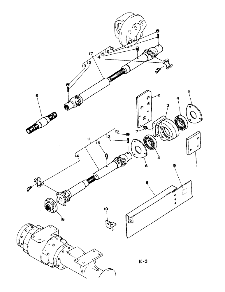 Схема запчастей Case IH 584 - (07-50) - PROPELLER SHAFT, ALL WHEEL DRIVE, KIMCO AXLE (04) - Drive Train