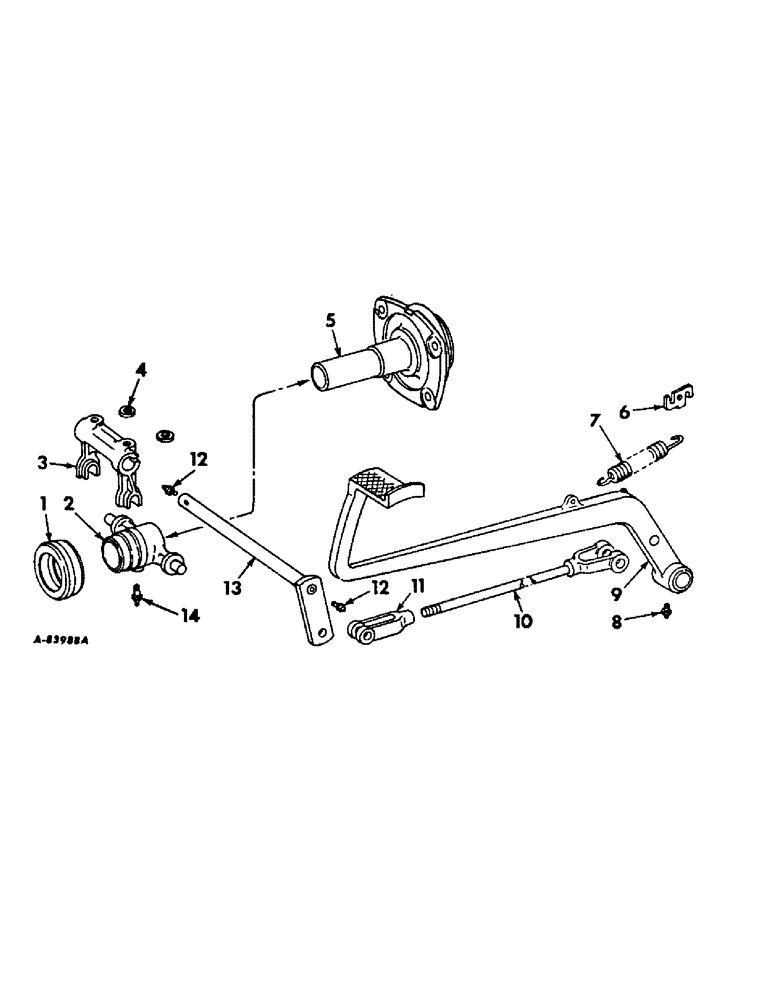 Схема запчастей Case IH 664 - (07-11) - DRIVE TRAIN, CLUTCH CONTROLS (04) - Drive Train