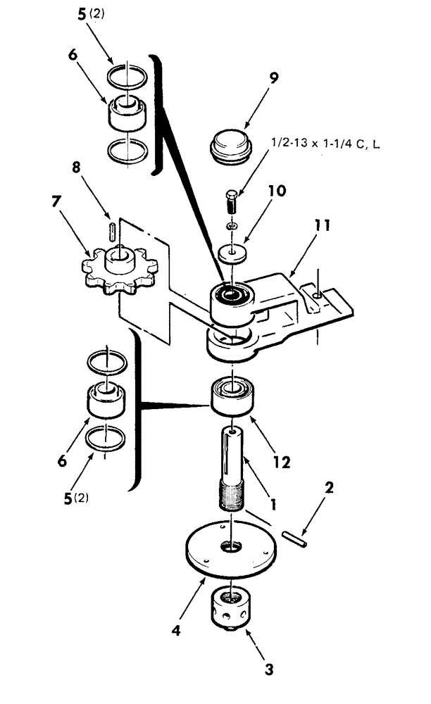 Схема запчастей Case IH TWO ROW - (004) - DISC CUTOFF (OUTER RIGHT) HOUSING ASSEMBLY 