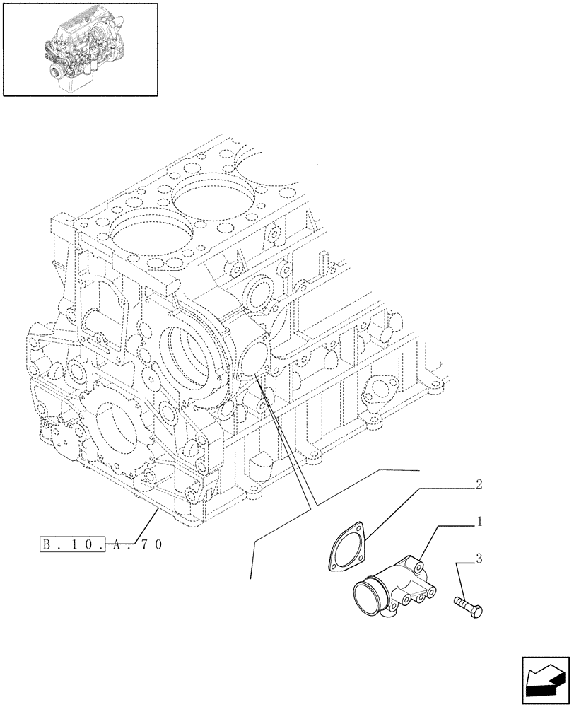 Схема запчастей Case IH AFX8010 - (B.50.A.38) - WATER PUMP PIPES (500387449) B - Power Production