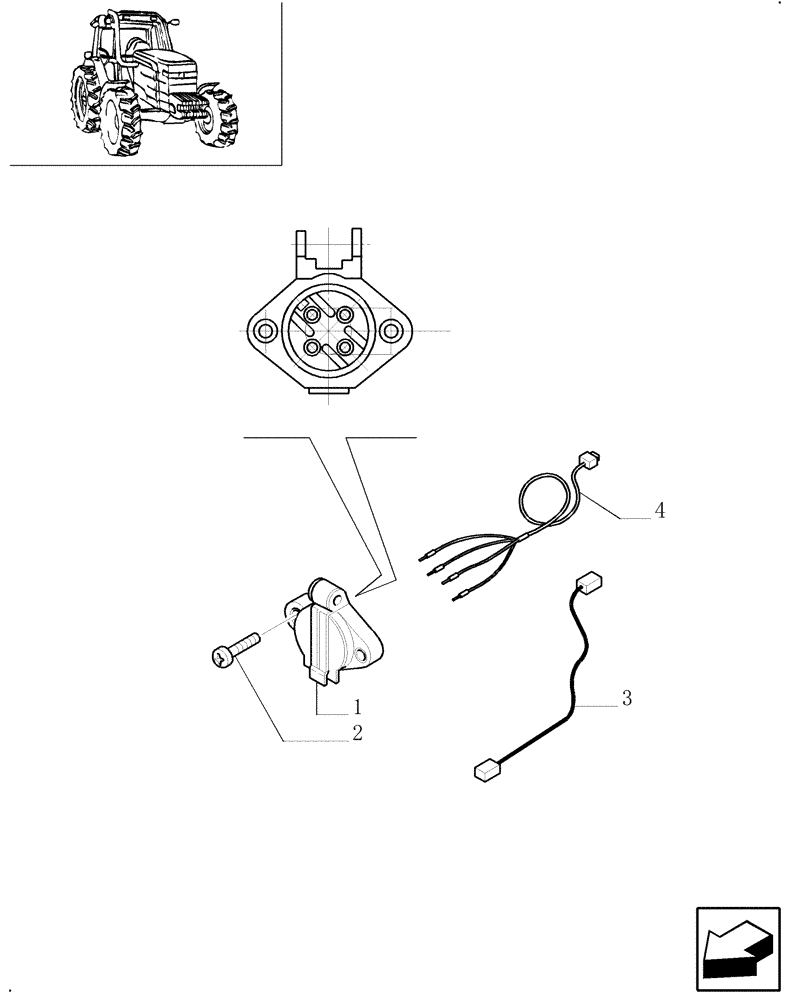 Схема запчастей Case IH MXM130 - (1.91.7/04) - (VAR.774) 40 AMP FRONT IMPLEMENT SOCKET (10) - OPERATORS PLATFORM/CAB