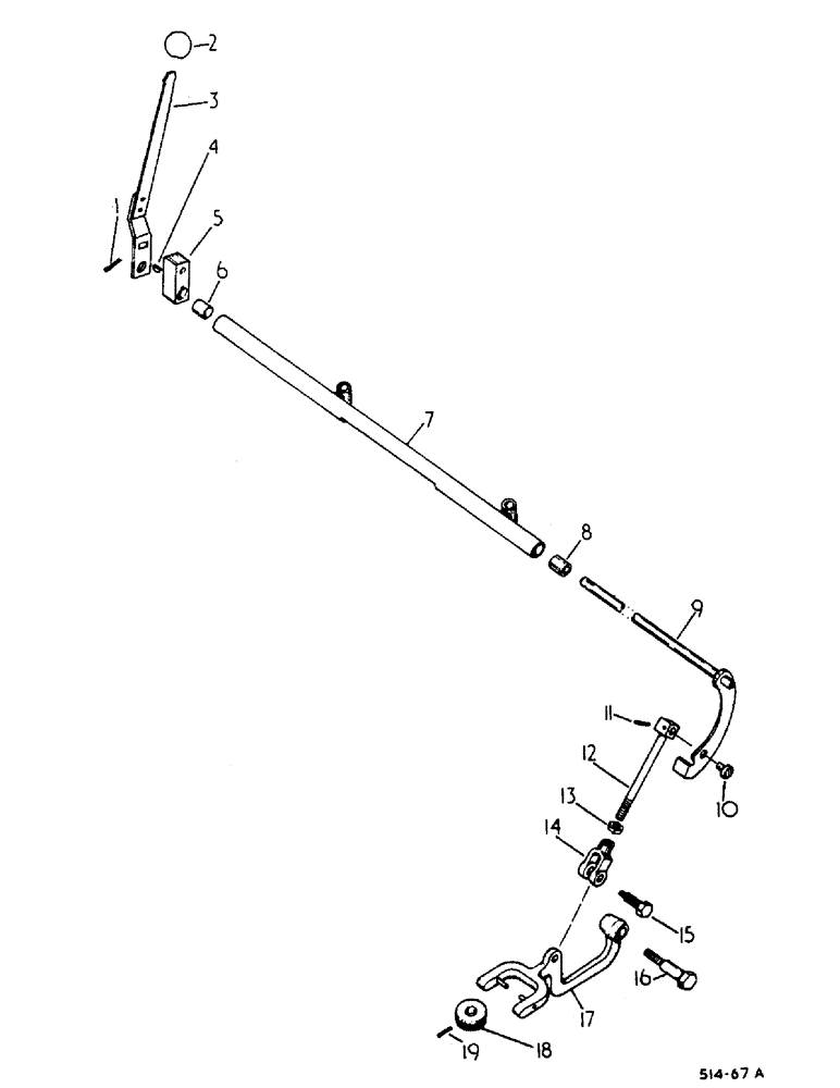 Схема запчастей Case IH 884 - (07-36) - POWER TAKE OFF LEVER AND CONNECTIONS, Z PATTERN SHIFT (04) - Drive Train