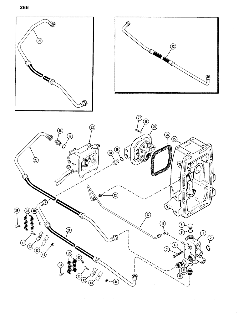 Схема запчастей Case IH 870 - (266) - HYDRAULIC SYSTEM, MECHANICAL SHIFT (08) - HYDRAULICS