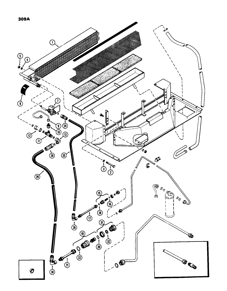 Схема запчастей Case IH 770 - (309A) - CAB, PLENUM, WITH AIR CONDITIONER, HINSON (09) - CHASSIS/ATTACHMENTS