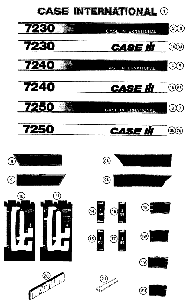 Схема запчастей Case IH 7240 - (9-146) - DECALS, TRACTOR (09) - CHASSIS/ATTACHMENTS