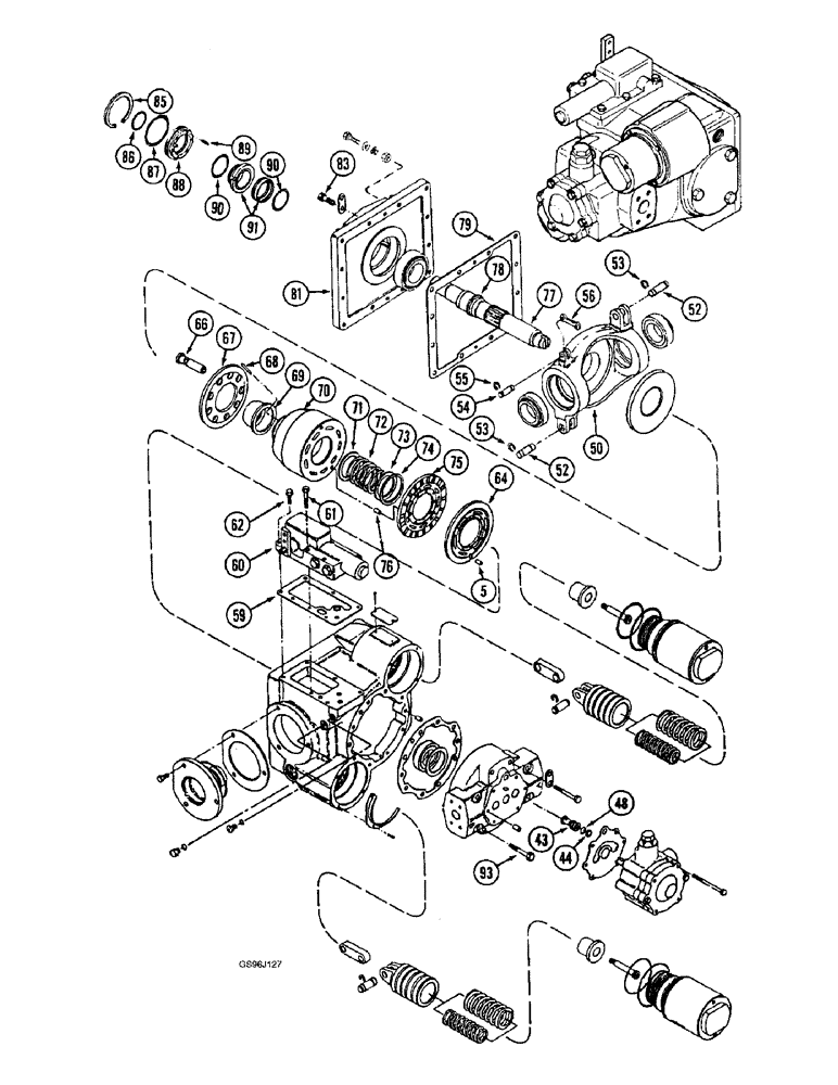 Схема запчастей Case IH 1660 - (6-20) - HYDROSTATIC PUMP, 149917C94 (CONTD) (03) - POWER TRAIN