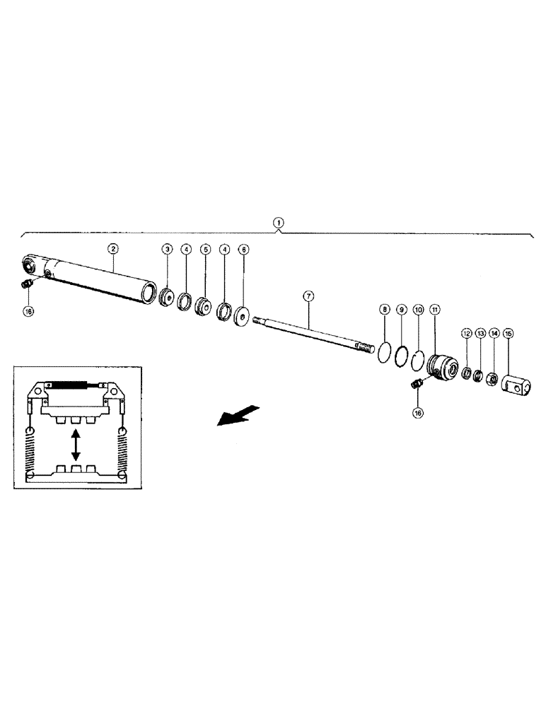 Схема запчастей Case IH 110 - (071) - HYDRAULIC CYLINDERS (VAR.9040), HYDRAULIC DENSITY CONTROL (06) - PNEUMATIC/HYDRAULIC/ELECTRIC