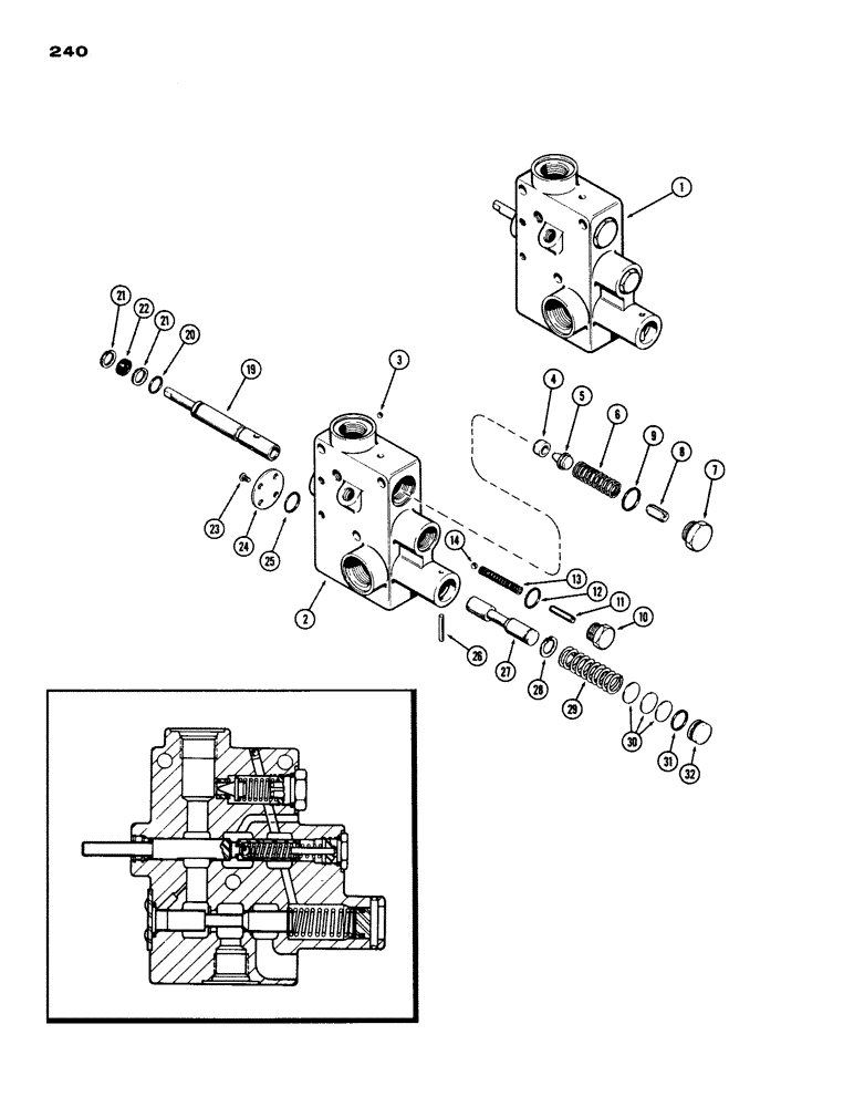 Схема запчастей Case IH 970 - (240) - A60270 VALVE (08) - HYDRAULICS