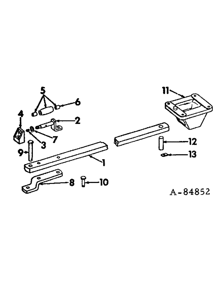 Схема запчастей Case IH 1586 - (09-03) - FRAME, HEAVY DUTY SWINGING DRAWBAR, PART OF FIXED NON-ADJUSTABLE DRAWBAR ATT (12) - FRAME