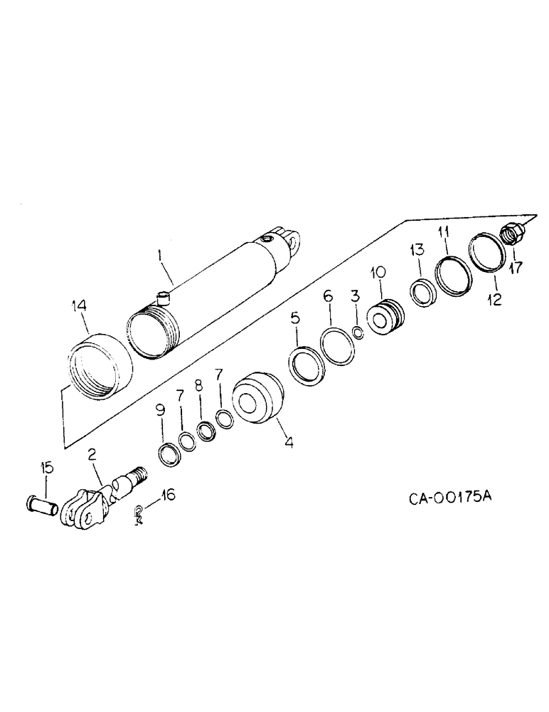 Схема запчастей Case IH 4166 - (10-24) - HYDRAULICS, HYDRAULIC CYLINDER, TRACTORS WITH THREE POINT HITCH (07) - HYDRAULICS