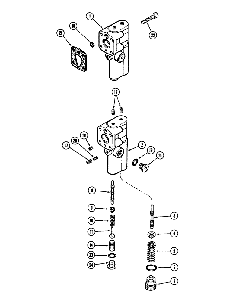 Схема запчастей Case IH 2096 - (8-276) - HYDRAULICS, GEAR AND PISTON PUMP ASSEMBLY (08) - HYDRAULICS