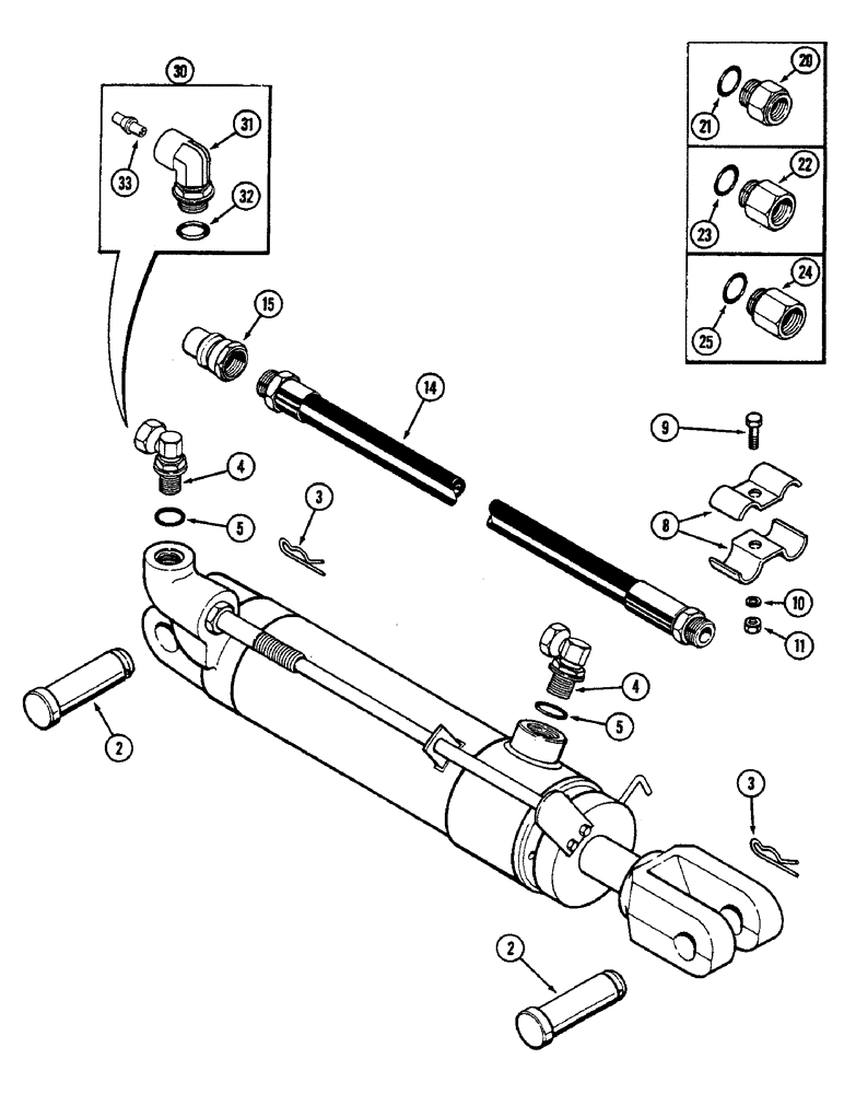 Схема запчастей Case IH 2290 - (8-450) - REMOTE HYDRAULICS, REMOTE CYLINDER, HOSES AND COUPLINGS (08) - HYDRAULICS