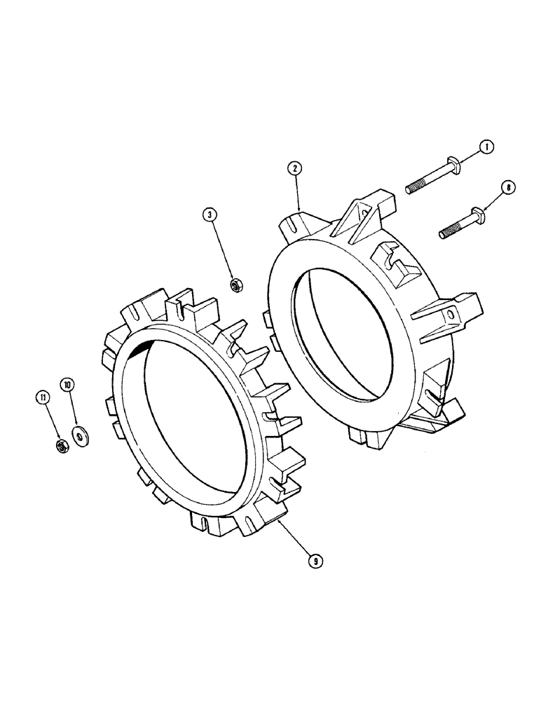 Схема запчастей Case IH 2470 - (160) - WHEEL ADAPTER AND WEIGHTS (06) - POWER TRAIN