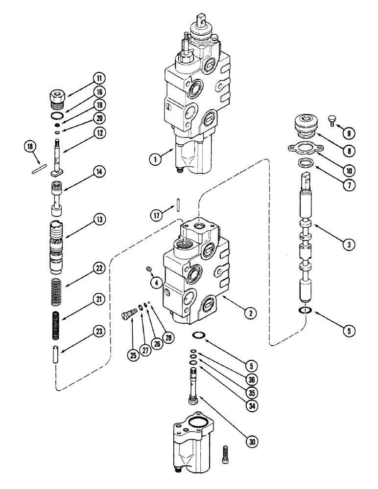 Схема запчастей Case IH 4694 - (8-344) - REMOTE VALVE BODY ASSEMBLY, TWO CIRCUIT AND ADD ON FOR THIRD AND FOURTH CIRCUIT, WITHOUT LOAD CHECK (08) - HYDRAULICS