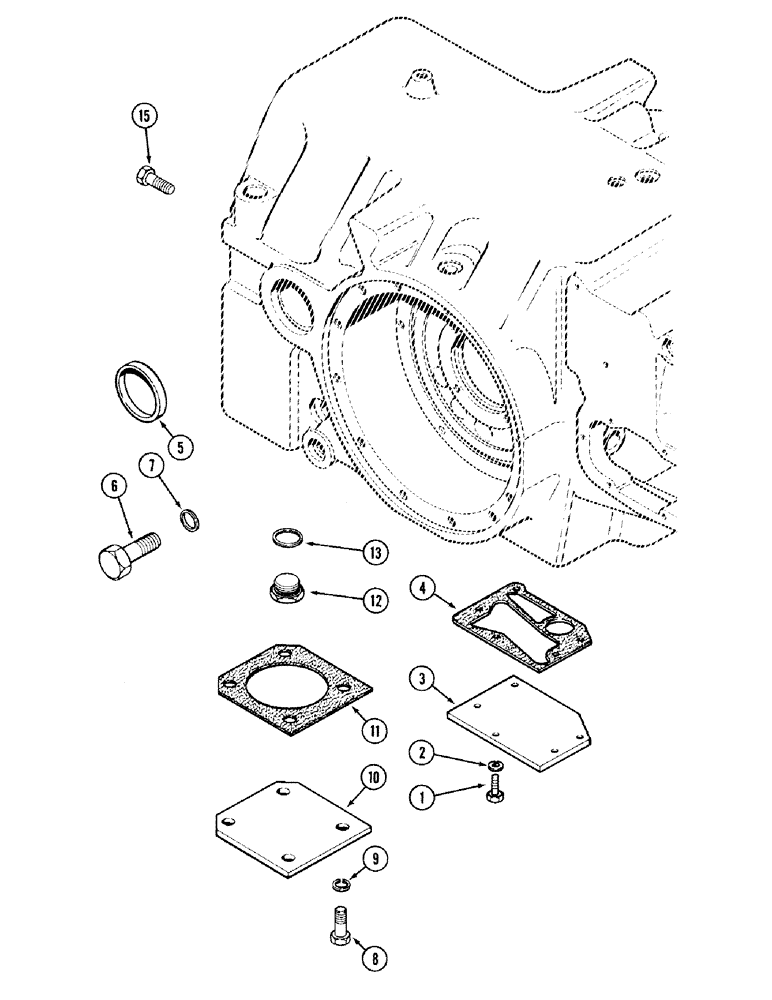 Схема запчастей Case IH 2394 - (6-012) - TRANSMISSION COVERS, WITHOUT HITCH (06) - POWER TRAIN