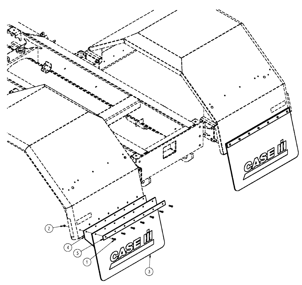 Схема запчастей Case IH TITAN 3520 - (10-005) - MUDFLAP GROUP, REAR OF REAR Options