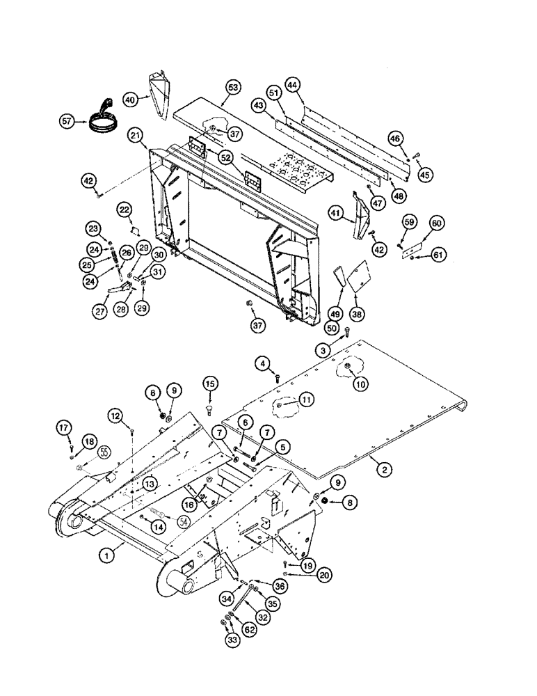 Схема запчастей Case IH 2344 - (09A-19) - FEEDER - HOUSING AND ADAPTER - ASN JJC0174400 (13) - FEEDER