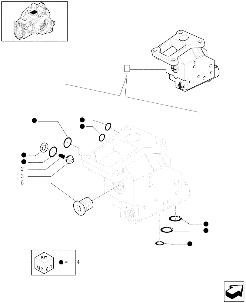 Схема запчастей Case IH PUMA 180 - (1.82.7/07B) - (VAR.718) 4 X ELECTRONIC REAR REMOTES (07) - HYDRAULIC SYSTEM