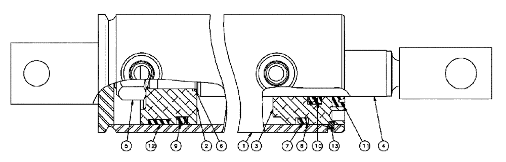 Схема запчастей Case IH 610 - (02-009) - CYLINDER ASSEMBLY Cylinders