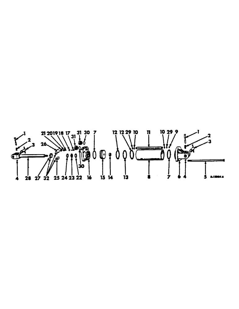 Схема запчастей Case IH 700 - (AG-30) - HYDRAULIC CYLINDER, 3-1/2 X 8, DOUBLE-ACTING 