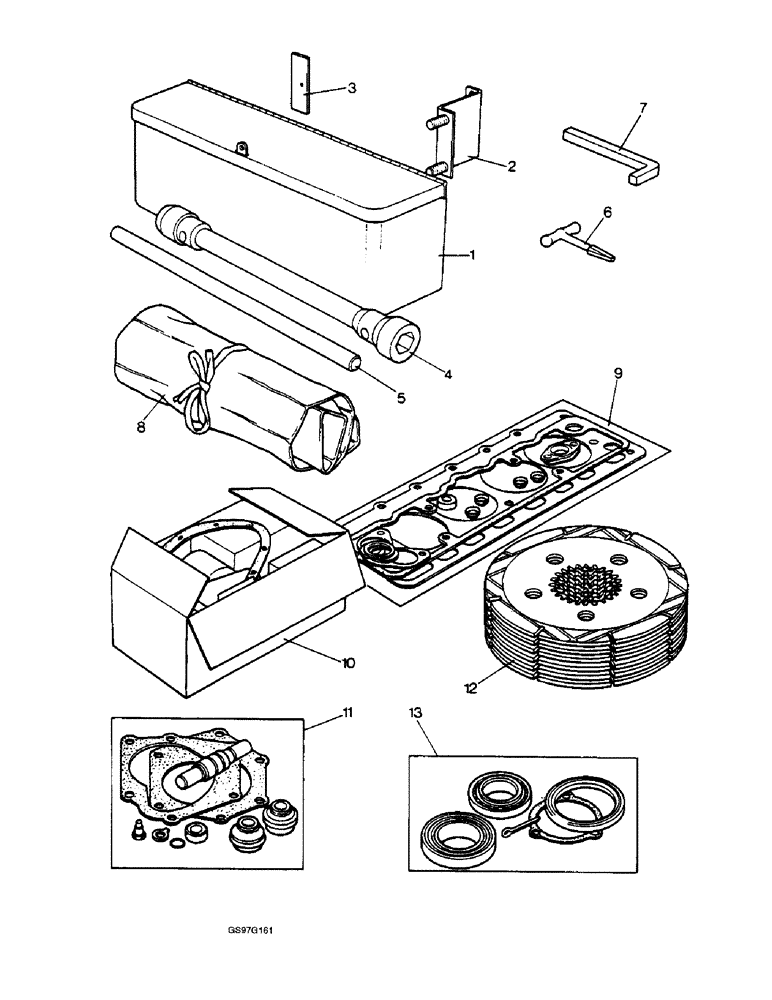 Схема запчастей Case IH 1210 - (9-112) - TOOLBOX AND TOOLS (09) - CHASSIS/ATTACHMENTS