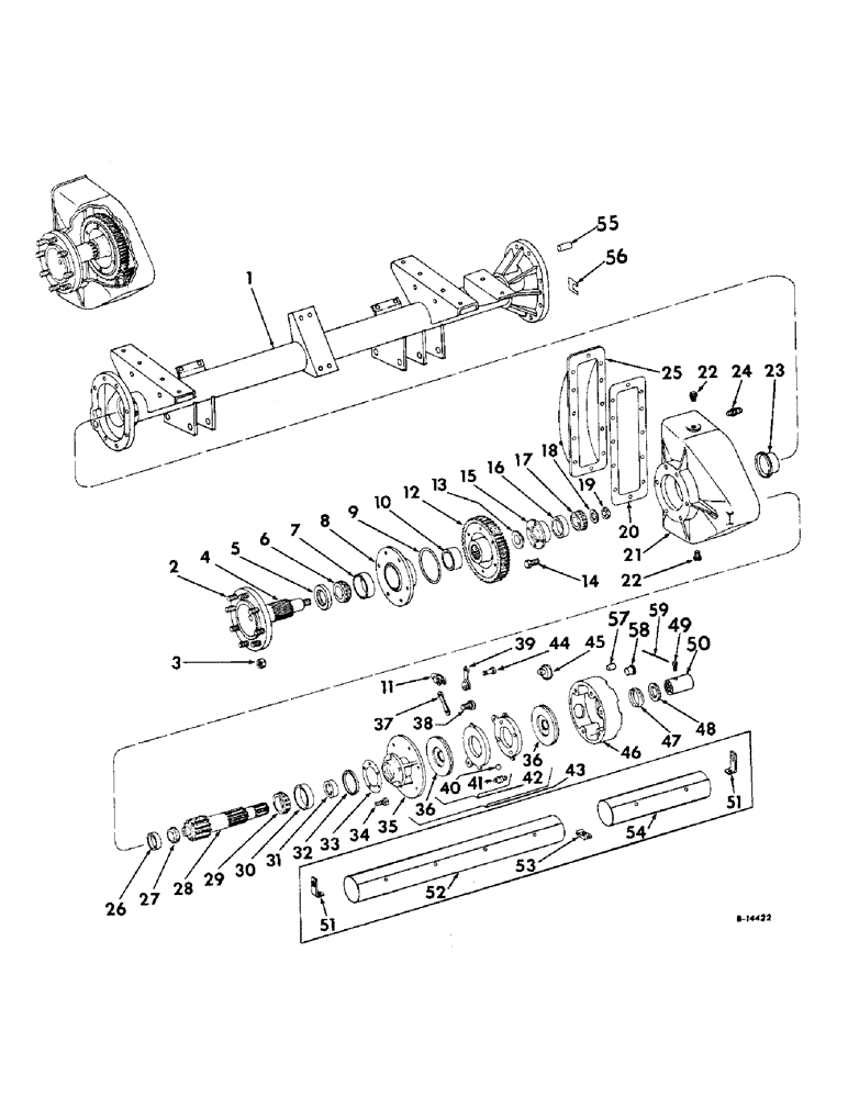 Схема запчастей Case IH 315 - (B-02) - POWER TRAIN, AXLE, TUBE, FINAL DRIVE AND WHEEL BRAKES (03) - POWER TRAIN