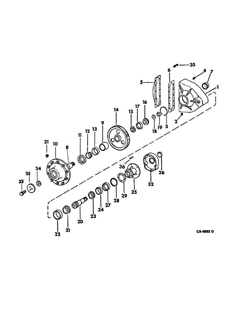 Схема запчастей Case IH 815 - (07-04) - DRIVE TRAIN, FINAL DRIVE, SERIAL NO. 12755 AND ABOVE Drive Train