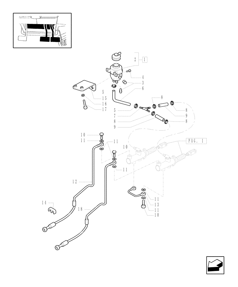 Схема запчастей Case IH MXU115 - (1.95.0[02]) - BRAKE PEDALS (10) - OPERATORS PLATFORM/CAB