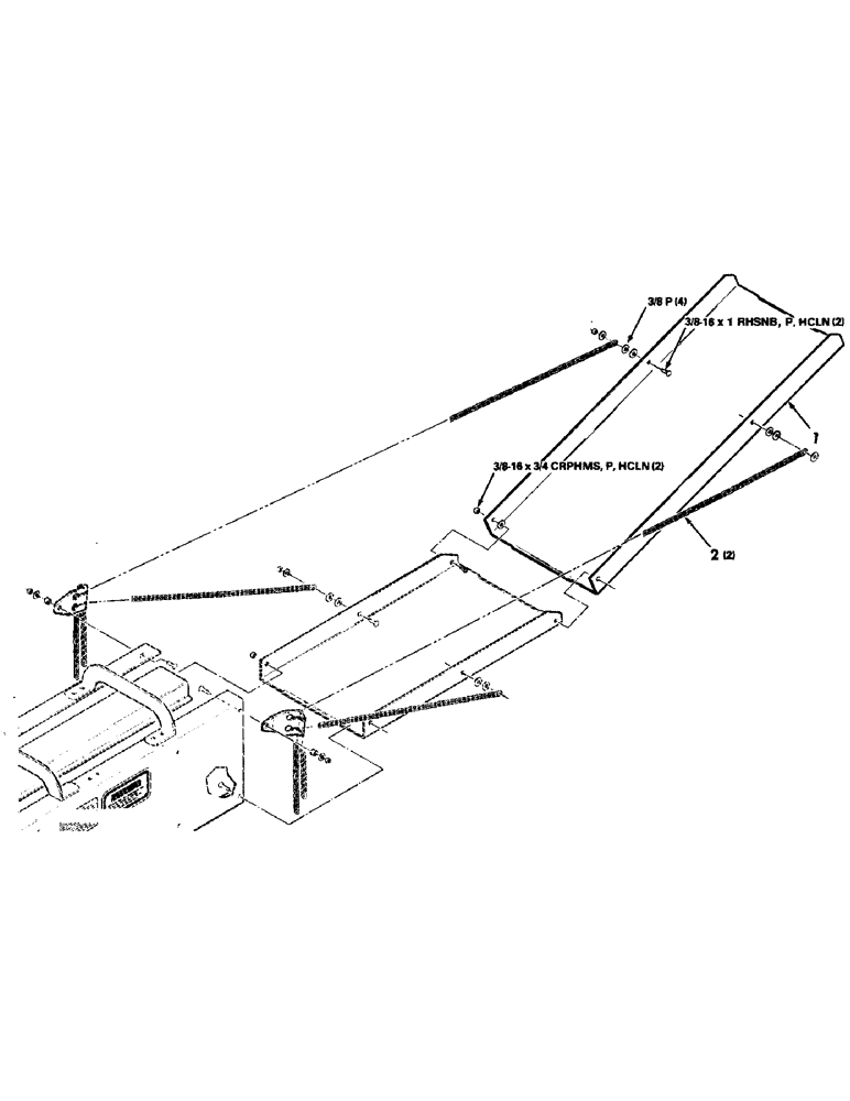 Схема запчастей Case IH 8540 - (41) - BALE CHUTE EXTENSION KIT (16) - BALE EJECTOR