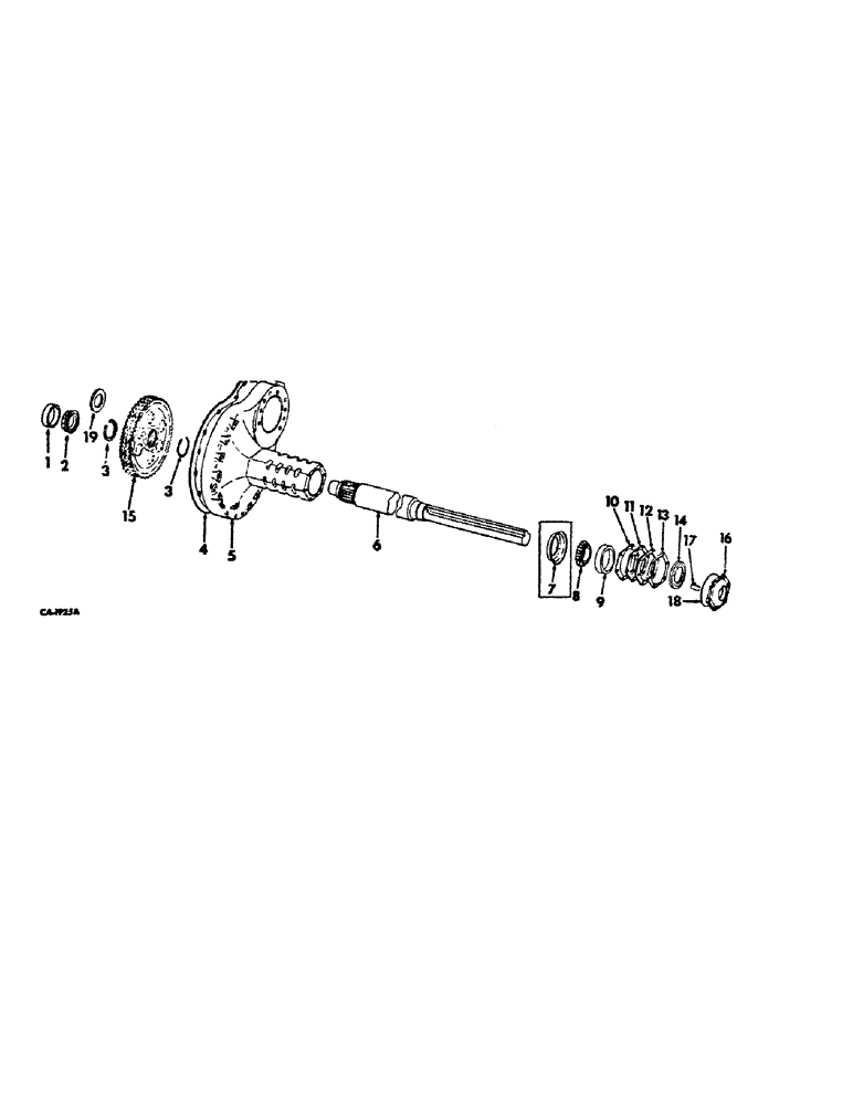 Схема запчастей Case IH HYDRO 100 - (07-47) - DRIVE TRAIN, REAR AXLE AND CONNECTIONS, 766, 966 AND 1066 HYDROSTATIC AND HYDRO 100 TRACTORS (04) - Drive Train