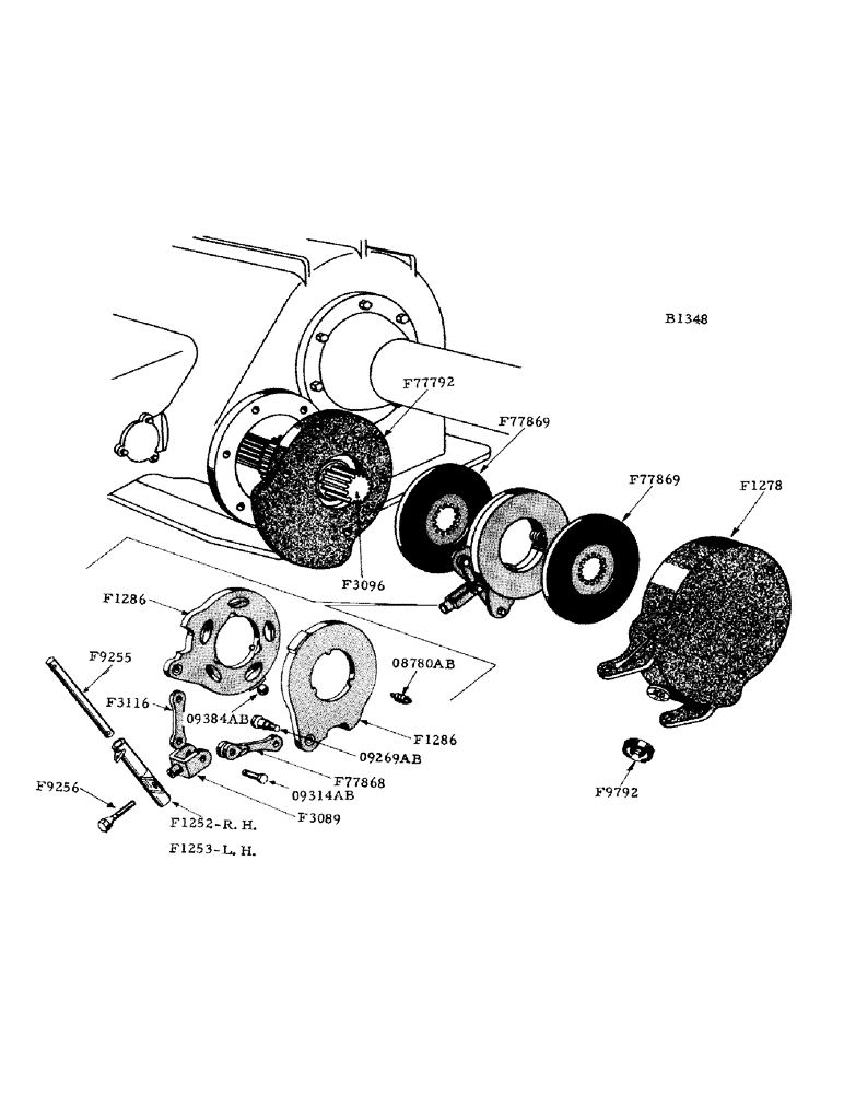 Схема запчастей Case IH 800 - (275) - DIFFERENTIAL BRAKE ASSEMBLY (33) - BRAKES & CONTROLS