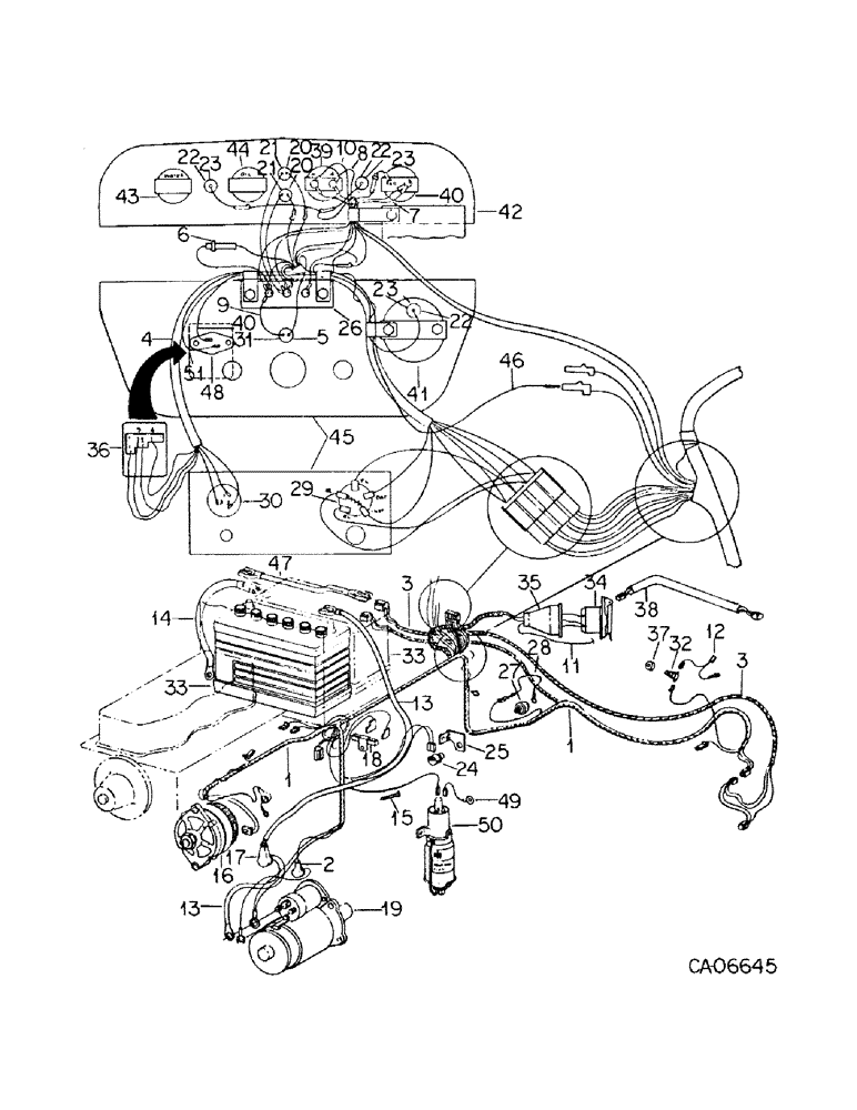 Схема запчастей Case IH 464 - (08-12) - ELECTRICAL, BASIC TRACTOR WIRING, DIESEL ENGINE TRACTORS, WITH TRACTOR SERIAL NO. 109151 AND ABOVE (06) - ELECTRICAL