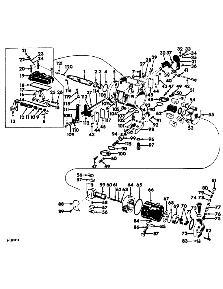 Схема запчастей Case IH 460 - (041) - FUEL SYSTEM, FUEL INJECTION PUMP, D-236 501 TO 10673 (02) - FUEL SYSTEM