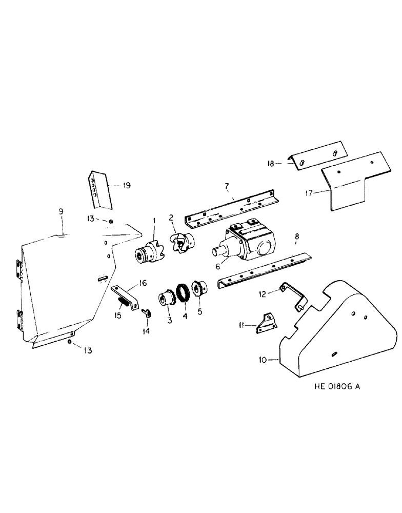 Схема запчастей Case IH 555 - (A-31) - WIDESPREAD DRIVE AND REAR SHIELD, 530, 540, 550 AND 555 