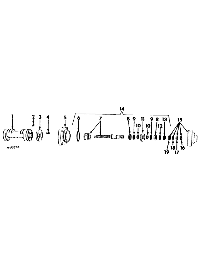 Схема запчастей Case IH 560 - (175) - STEERING MECHANISM, STEERING WORM UNIT, FOR FARMALL 560 SERIES TRACTORS W/O POWER STEERING Steering Mechanism