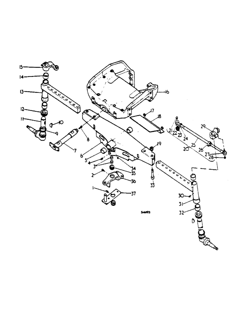 Схема запчастей Case IH 474 - (14-02) - FRONT AXLE, STRAIGHT Suspension