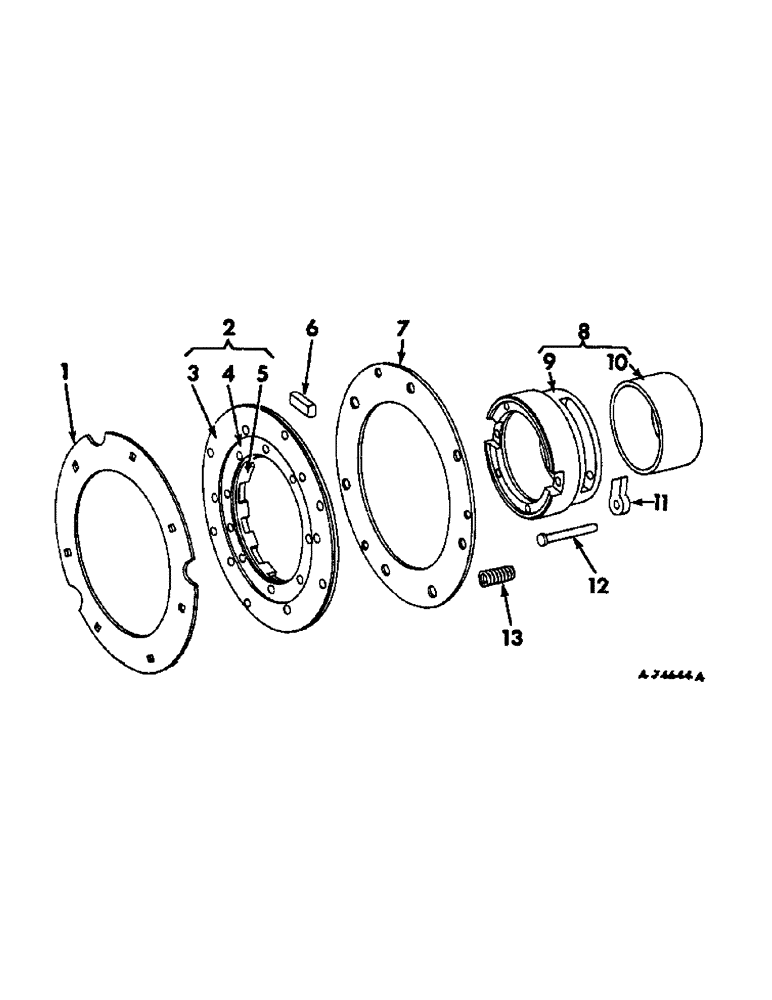 Схема запчастей Case IH 37 - (B-47) - POWER TAKE-OFF DRIVE SHAFT CLUTCH, WHEN ORDERED 