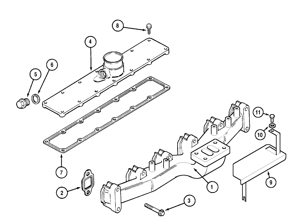 Схема запчастей Case IH MX110 - (02-18) - MANIFOLDS (02) - ENGINE