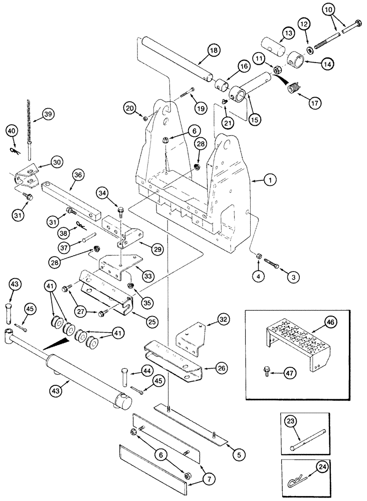 Схема запчастей Case IH 2555 - (09A-36) - DRUM SUPPORT ASSY (13) - PICKING SYSTEM