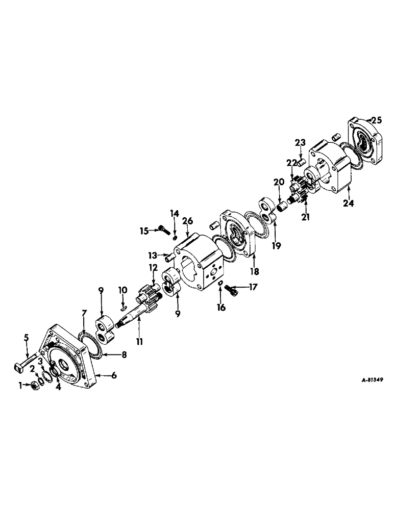 Схема запчастей Case IH B414 - (139) - HYDRAULIC SYSTEM, DUAL HYDRAULIC PUMP WITH POWER STEERING, B-414/21196 UP (07) - HYDRAULIC SYSTEM