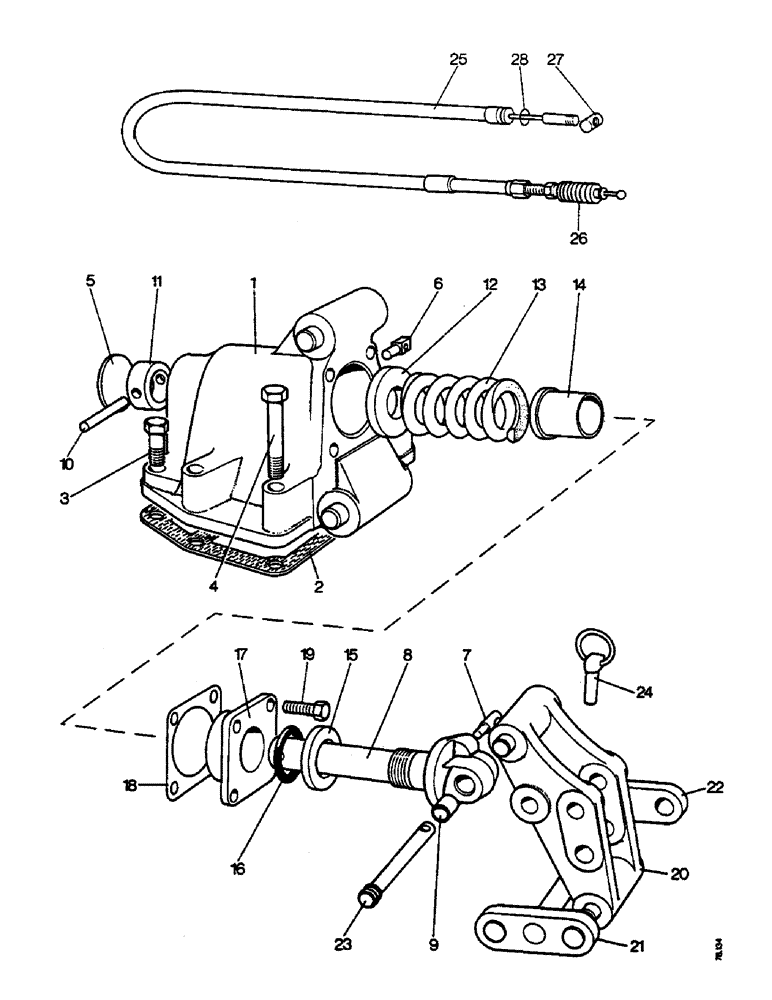 Схема запчастей Case IH 1212 - (E30) - SELECTAMATIC HYDRAULIC SYSTEM, ADJUSTABLE SENSING UNIT U1155, EARLIER 1212 TRACTORS (07) - HYDRAULIC SYSTEM