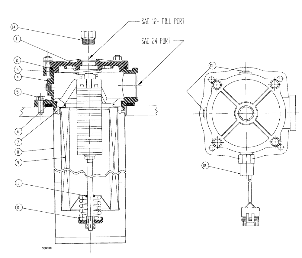 Схема запчастей Case IH SPX3200B - (105) - AUX SYSTEM INTANK RETURN FILTER (78) - SPRAYING