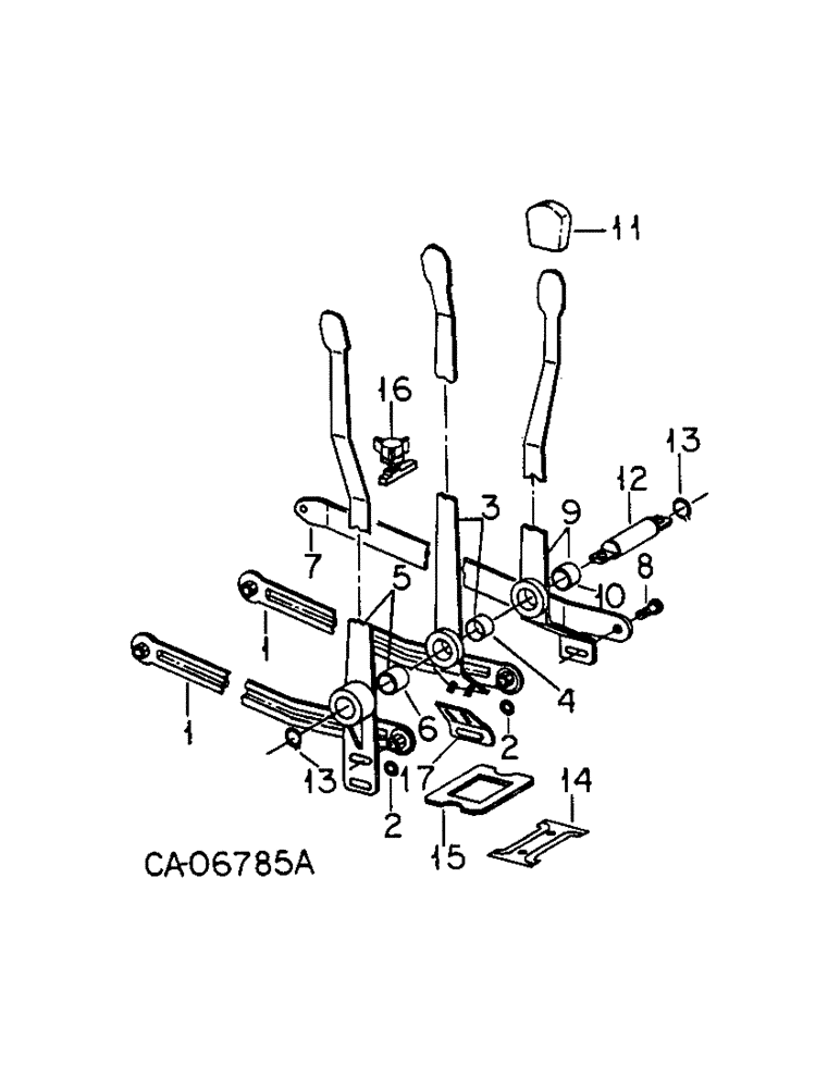 Схема запчастей Case IH HYDRO 186 - (10-31) - HYDRAULIC, HYDRAULIC DRAFT CONTROL LINKAGE, H186 WITH SERIAL NO, 12000 AND ABOVE (07) - HYDRAULICS