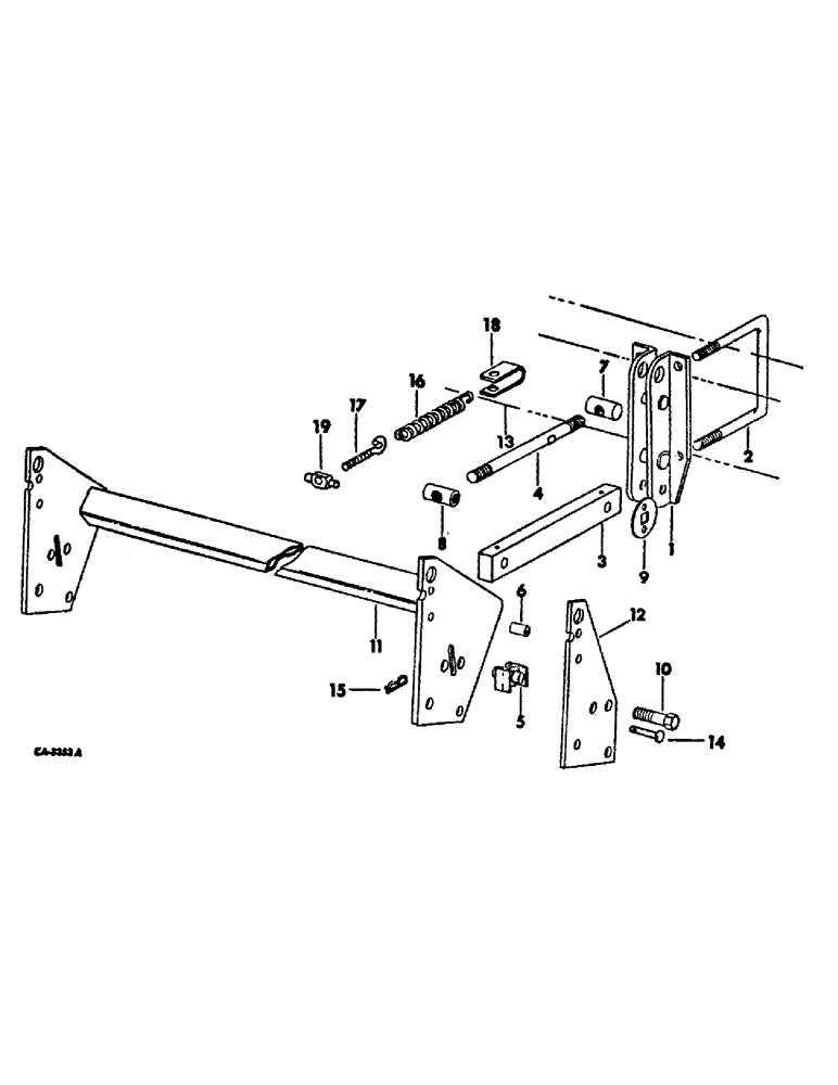 Схема запчастей Case IH 500 - (B-10) - PARALLEL LINKAGE, FOR CENTER UNITS, FOR 12 AND 16 ROW 