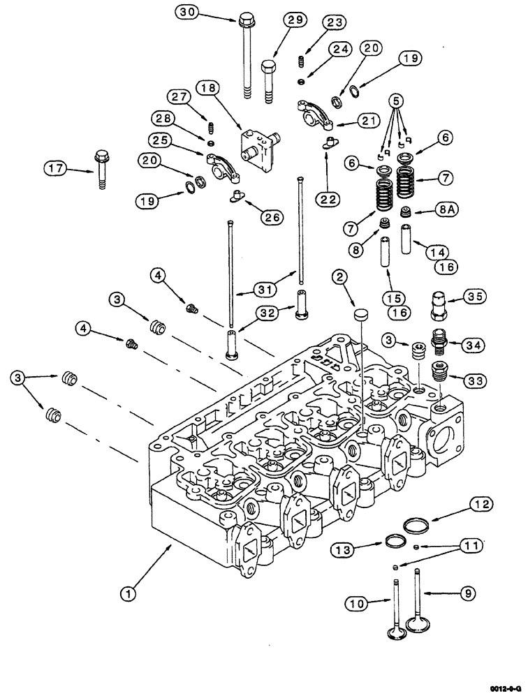 Схема запчастей Case IH 8860 - (10-28) - CYLINDER HEAD AND VALVE MECHANISM (4T-390 EMISSIONS CERTIFIED ENGINE) (10) - ENGINE