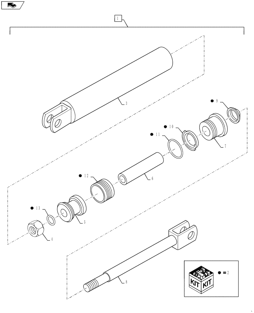 Схема запчастей Case IH WR102C - (35.900.03) - LIFT CYLINDER, HYDRAULIC GROUP (35) - HYDRAULIC SYSTEMS